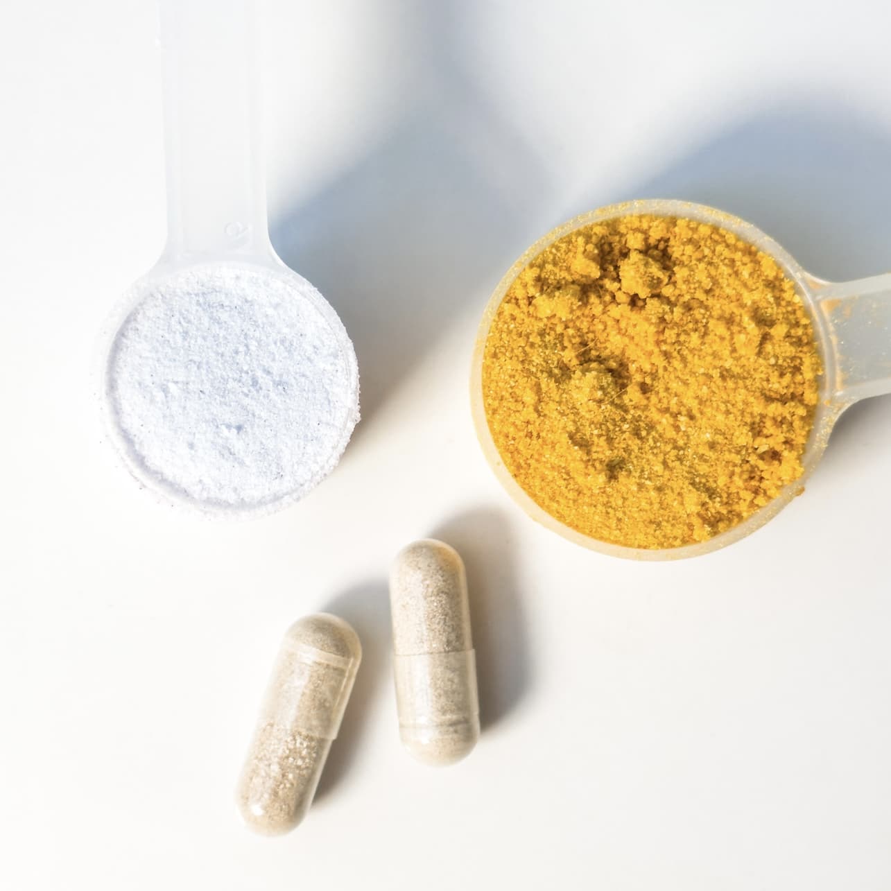 Rush scoop, Gold scoop, and Burn capsule
